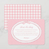 Pink Gingham Coquette Books for Baby エンクロージャーカード (正面/裏面)