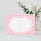 Pink Gingham Coquette Bow Details Card エンクロージャーカード (スタンド正面)