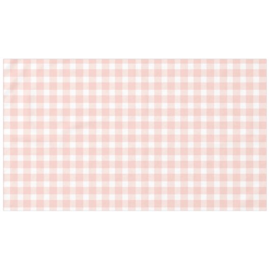 Pink Gingham Cotton Tablecloth  テーブルクロス (正面(横))