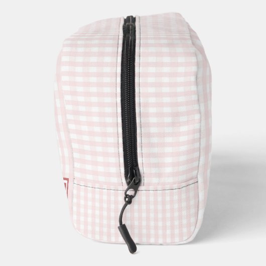 Pink Gingham Cute Plaid Cosmetic Pretty ドップキット (右)