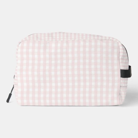 Pink Gingham Cute Plaid Cosmetic Pretty ドップキット (裏面)