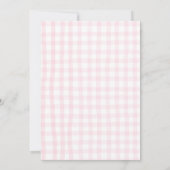 Pink Gingham Farm Birthday  招待状 (裏面)