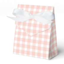 Pink Gingham Favor Box