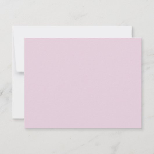 Pink Gingham  Girl  Nursery Note Card 案内状 (裏面)