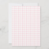 Pink Gingham Golden Retriever Puppy Birthday 招待状 (裏面)