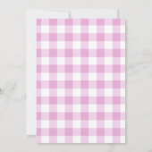 Pink Gingham Golf Baby Girl Shower 招待状 (裏面)
