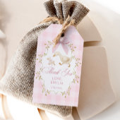 Pink Gingham Goose Birthday party ギフトタグ
