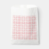 Pink Gingham Hearts Valentine  フェイバーバッグ (正面)