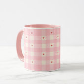 Pink Gingham Hearts Valentine  マグカップ (正面左)