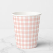 Pink Gingham Paper Cups 紙コップ (裏面)
