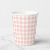 Pink Gingham Paper Cups 紙コップ (左)