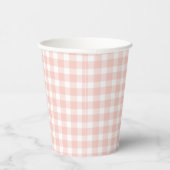 Pink Gingham Paper Cups 紙コップ (右)
