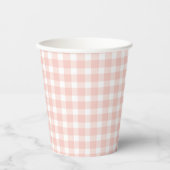 Pink Gingham Paper Cups 紙コップ (正面)