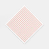Pink Gingham Paper Napkins スタンダードランチョンナプキン (角)