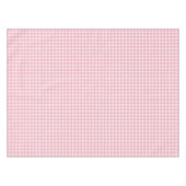 Pink Gingham Pattern Girly Check Plaid Checkered テーブルクロス (正面(横))
