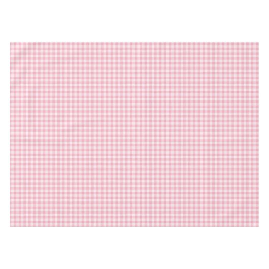 Pink Gingham Pattern Girly Check Plaid Checkered テーブルクロス (正面(横))