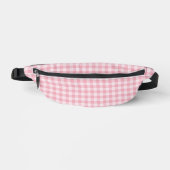 Pink Gingham Pattern Girly Check Plaid Checkered ファニーパック (正面)