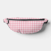Pink Gingham Pattern Girly Check Plaid Checkered ファニーパック (レイダウン)