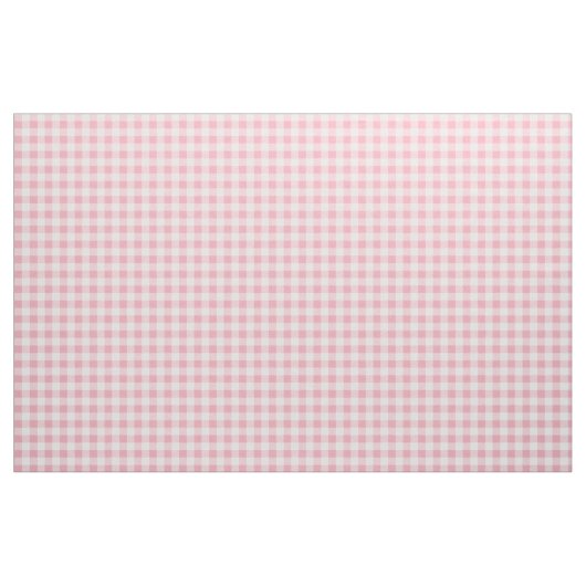 Pink Gingham Pattern Girly Check Plaid Checkered ファブリック (ファットクウォーター)