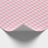 Pink Gingham Pattern Girly Check Plaid Checkered ラッピングペーパー (角)
