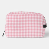 Pink Gingham Pattern Girly Checkered Plaid Name ドップキット (裏面)