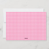 Pink Gingham Plaid Two Photo シーズンカード (裏面)