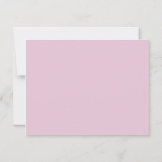 Pink Gingham Sailboat Nursery Note Card 案内状 (裏面)