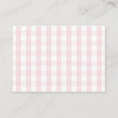 Pink Gingham Scribble Frame Display Shower エンクロージャーカード (裏面)
