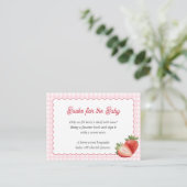 Pink Gingham Strawberry-Books for Baby Cards エンクロージャーカード (スタンド正面)