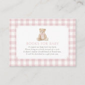 Pink Gingham Teddy Bear Books for Baby エンクロージャーカード (正面)