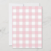 Pink Gingham Watermelon First Birthday Invitation 招待状 (裏面)