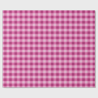 Pink Gingham Wrapping Paper Cute Gift Wrap ラッピングペーパー