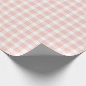 pink gingham wrapping paper roll ラッピングペーパー (角)