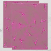 Pink Ginseng Man Scrapbook Paper 2-Sided Page (正面/裏面)