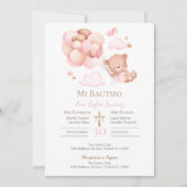 Pink Girl Baptism Invitation 招待状 (正面)