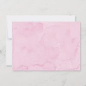 Pink Girl Cloud Stars Baby Sprinkle サンキューカード (裏面)