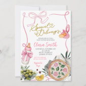 Pink Girl Special Delivery Italian Baby Shower 招待状 (正面)