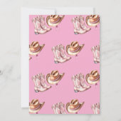 Pink Girls First Rodeo 1st Birthday 招待状 (裏面)