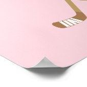 Pink Girls Hockey Princess Hockey Sticks ポスター (角)