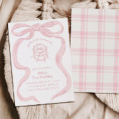 Pink Girls Just Wanna Be One 1st Birthday 招待状