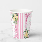 Pink Girls Lemon Ciao Baby Italian Baby Shower 紙コップ (右)
