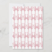 Pink Girly Bow Baby Shower    招待状 (裏面)