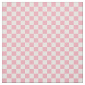 Pink Girly Checker Checkerboard Checkered Retro ファブリック (見本)