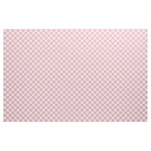 Pink Girly Checker Checkerboard Checkered Retro ファブリック (ファットクウォーター)