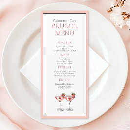 Pink Girly Cocktail Galentine's Day Brunch Party メニュー