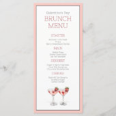 Pink Girly Cocktail Galentine's Day Brunch Party メニュー (正面)