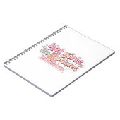 Pink Girly Fitness Planner, Pilates Girl Gift ノートブック (左側)