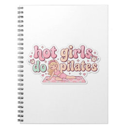 Pink Girly Fitness Planner, Pilates Girl Gift ノートブック