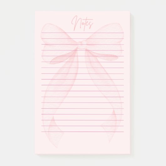 Pink Girly Notepad|Blush Pink Aesthetic Notepad ポストイット (正面)