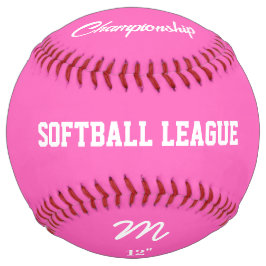 Pink Girly Personnalisé ソフトボール